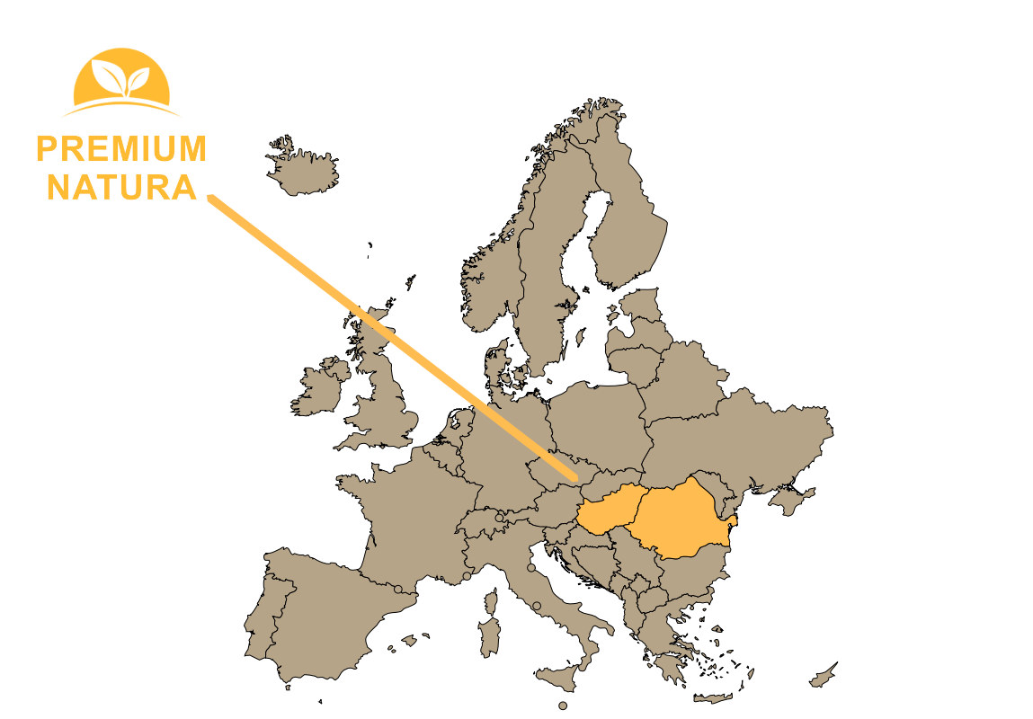 europe map with premium natura partners